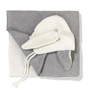 100% organic cotton grey hat and blanket bundle