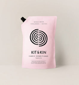 Kit & Kin non-toxic fabric conditioner pouch for natural, plant-based laundry care, leaving clothes soft and fresh