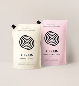 Kit & Kin non-toxic laundry bundle with eco detergent and non-toxic fabric conditioner, plant-based and refillable, for soft, fresh, and clean clothes