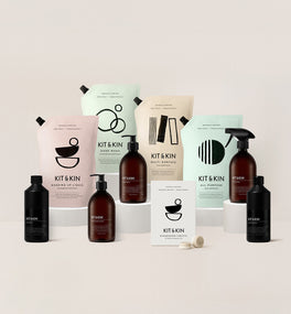 Kit & Kin non-toxic kitchen cleaning bundle, with plant-based kitchen cleaners