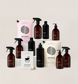 Kit & Kin non-toxic ultimate cleaning bundle, with plant-based household cleaning products plus refills