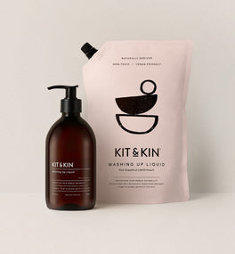 Kit & Kin non-toxic washing up liquid cleaning refill bundle, plant-based