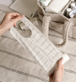 Kit & Kin nappy bags that are super-soft and made with organic plant-based materials