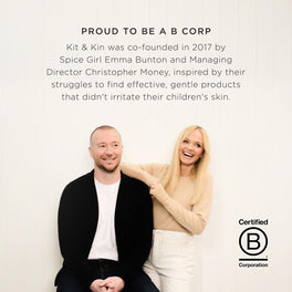 Kit & Kin are a B Corp eco brand co-founded by Emma Bunton, creating gentle and sustainable family essentials like recycled, non-toxic toilet roll