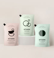 Kit & Kin eco kitchen cleaning refillable bundle, plant-based, non-toxic kitchen cleaners