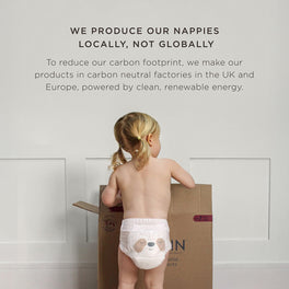 Kit & Kin nappy pants made in carbon neutral factories in UK and Europe