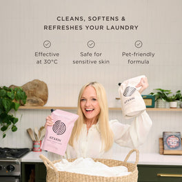 Kit & Kin laundry bundle that removes tough stains while softening fabrics, gentle on clothes, safe for sensitive skin and little ones